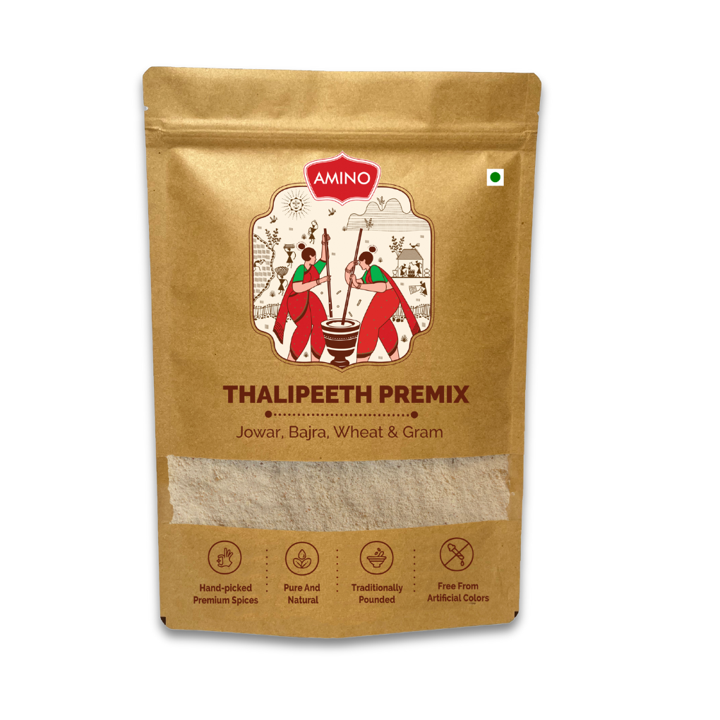 Thalipeeth Premix Atta -Traditionally Made with Jowar, Bajra, Wheat and Gram