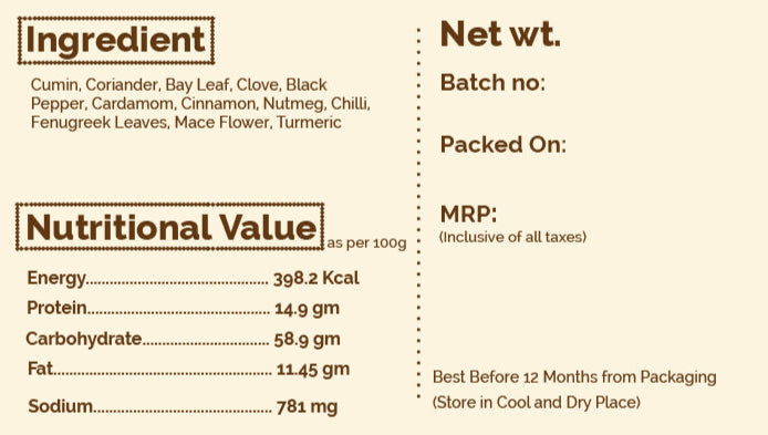 Garam Masala -Traditionally Pounded Homemade Garam Masala