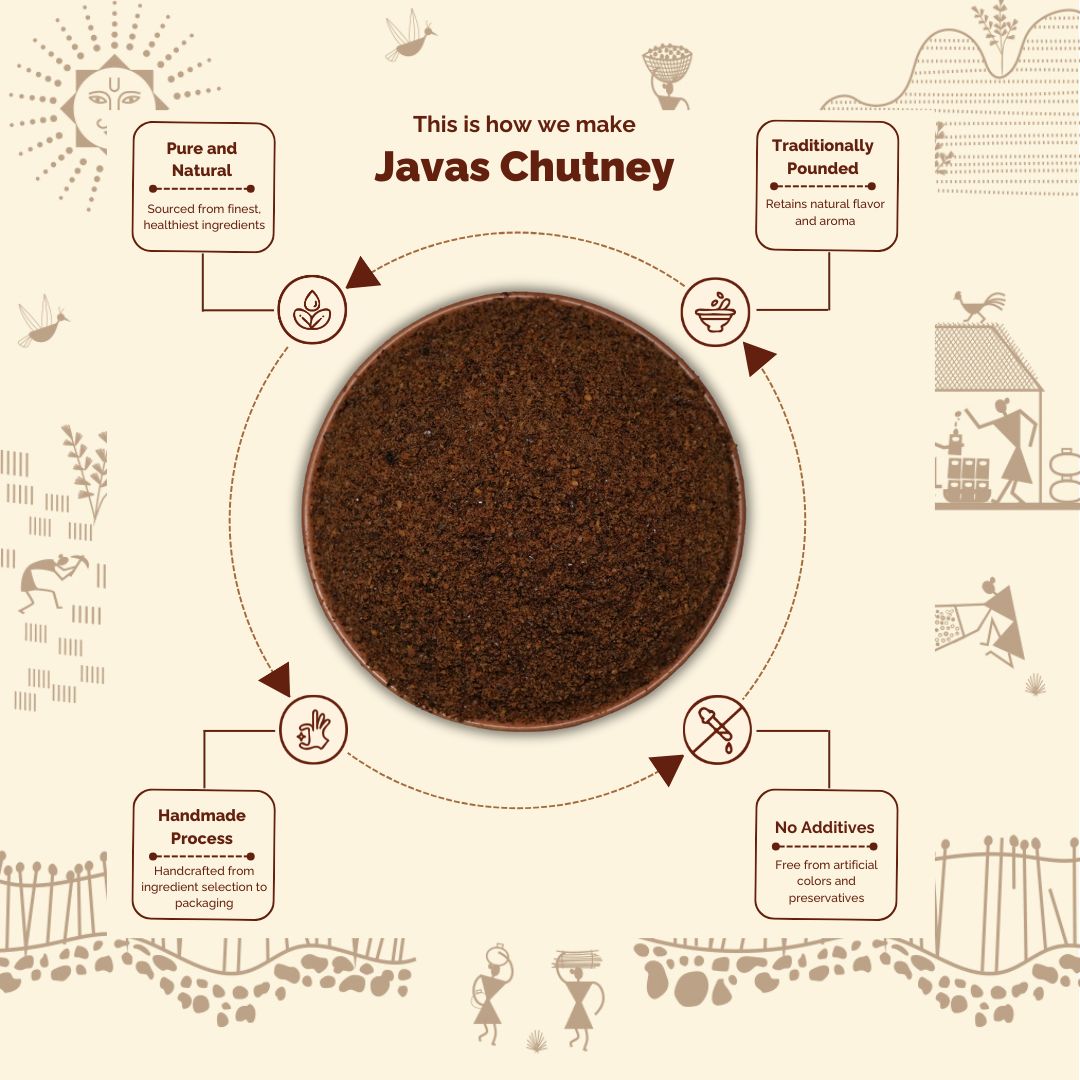 Javas Chutney -Traditionally Pounded Homemade Flax Seed Chutney