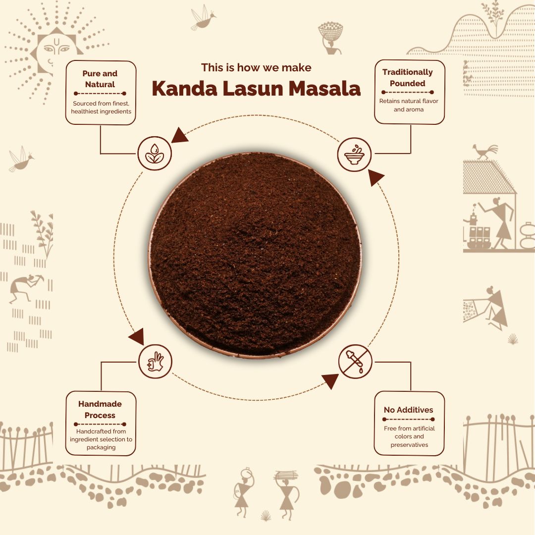 Kanda Lasun Masala -Traditionally Pounded Homemade Kanda Lasun Masala