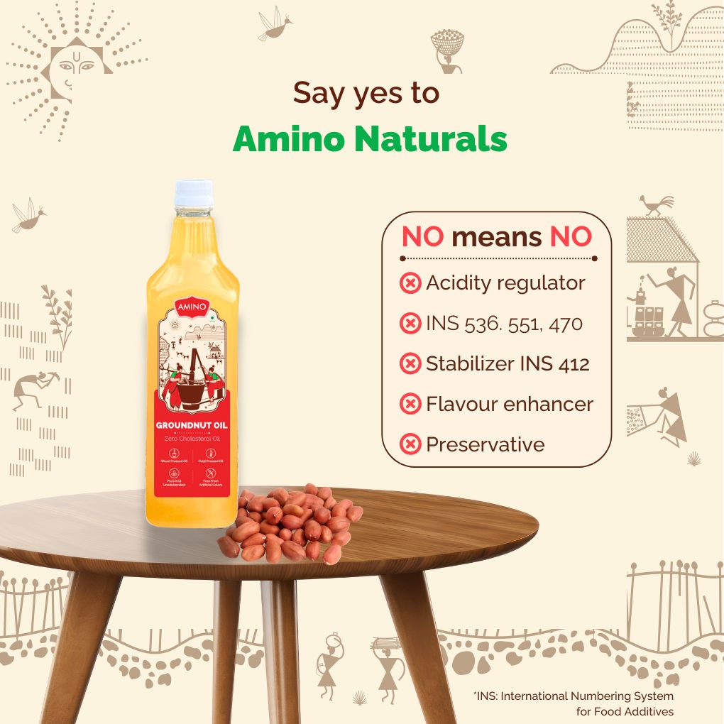 Groundnut Cold Pressed Oil -Zero Cholesterol Wood Pressed Groundnut Oil