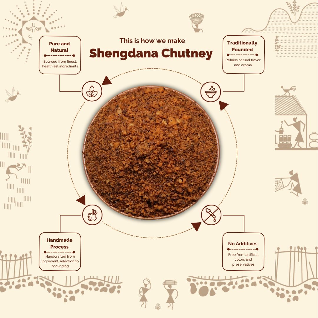 Shengdana Chutney -Traditionally Pounded Homemade Peanut Chutney