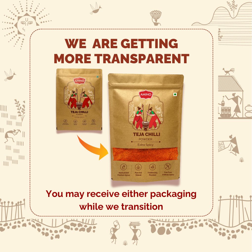 Teja Red Chilli Powder -Extra Spicy Traditionally Pounded Homemade Mirchi Powder