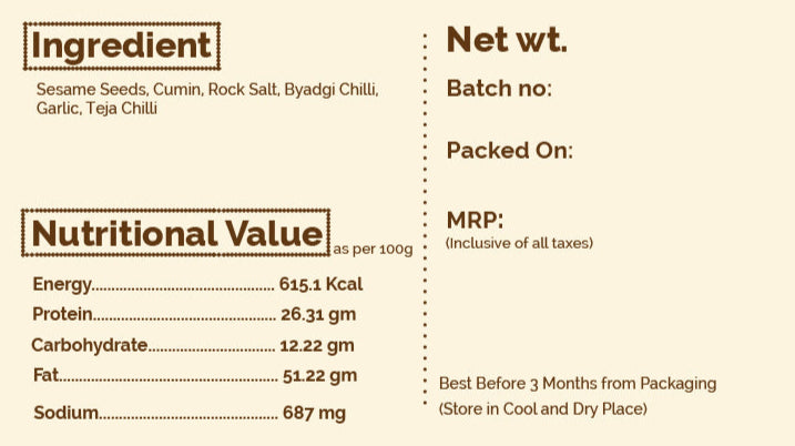 Til Chutney -Traditionally Pounded Homemade Sesame Chutney