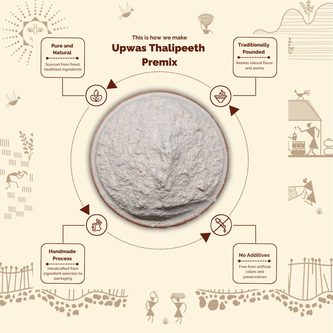 Upwas Thalipeeth Premix Atta -Traditionally Made with Rajgira, Bhagar, Potato & Saindhav