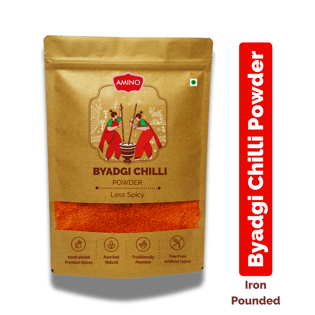 Byadgi Red Chilli Powder -Less Spicy Traditionally Pounded Chilli Powder