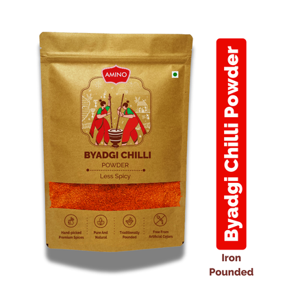 Byadgi Red Chilli Powder -Less Spicy Traditionally Pounded Chilli Powder