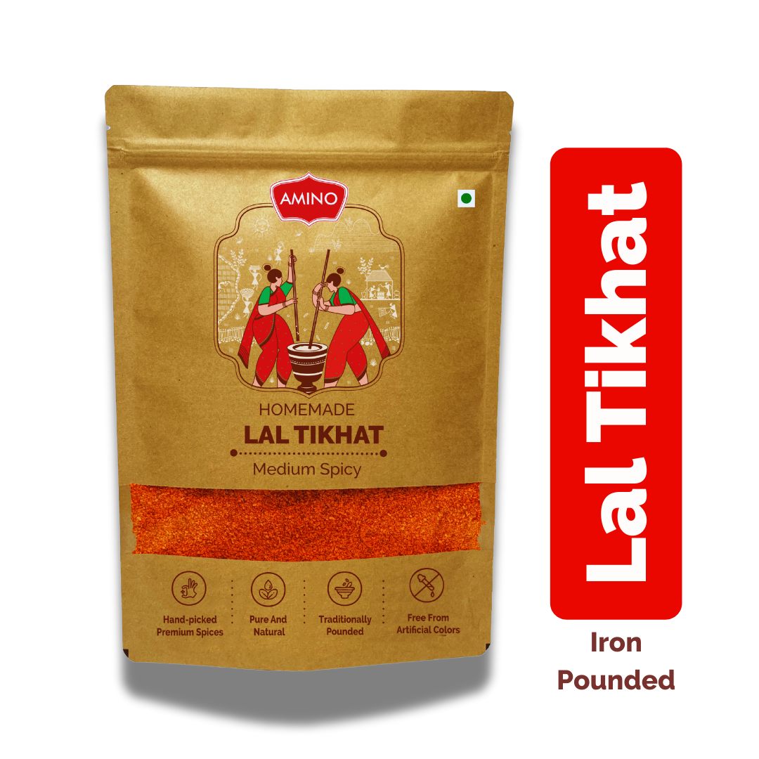 Lal Tikhat -Traditionally Pounded Medium Spicy Homemade Red Chilli Powder