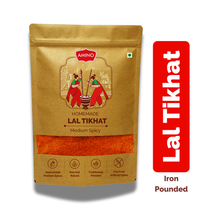 Lal Tikhat -Traditionally Pounded Medium Spicy Homemade Red Chilli Powder