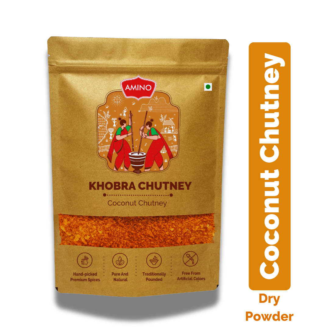 Khobra Chutney -Traditionally Pounded Homemade Coconut Chutney