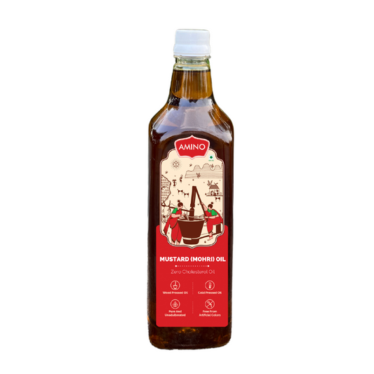 Mustard (Mohri) Cold Pressed Oil -Zero Cholesterol Wood Pressed Mustard Oil