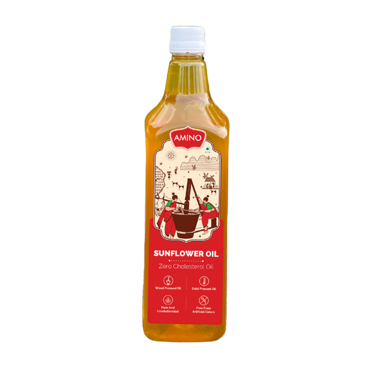 Sunflower Cold Pressed Oil -Zero Cholesterol Wood Pressed Sunflower Oil