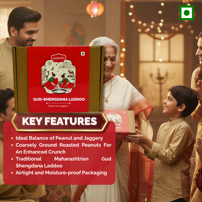 Gud-Shengdana Laddoo -Traditionally Made with Peanut and Jaggery