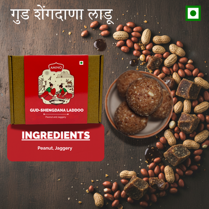 Gud-Shengdana Laddoo -Traditionally Made with Peanut and Jaggery