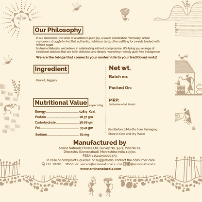 Gud-Shengdana Laddoo -Traditionally Made with Peanut and Jaggery