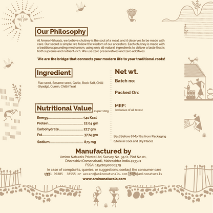 Javas Chutney -Traditionally Pounded Homemade Flax Seed Chutney