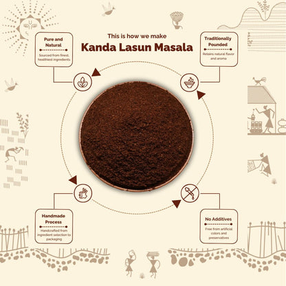 Kanda Lasun Masala -Traditionally Pounded Homemade Kanda Lasun Masala