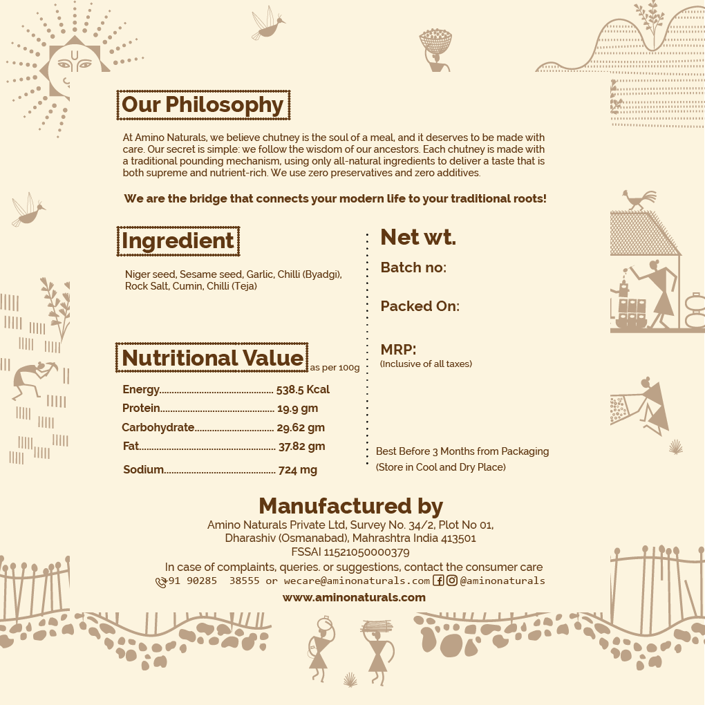 Karale Chutney -Traditionally Pounded Homemade Niger Seed Chutney