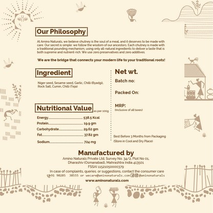 Karale Chutney -Traditionally Pounded Homemade Niger Seed Chutney