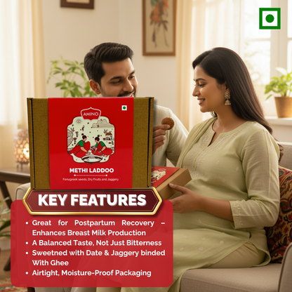 Methi Laddoo -Traditionally Made with Fenugreek seeds, Dry Fruits and Jaggery