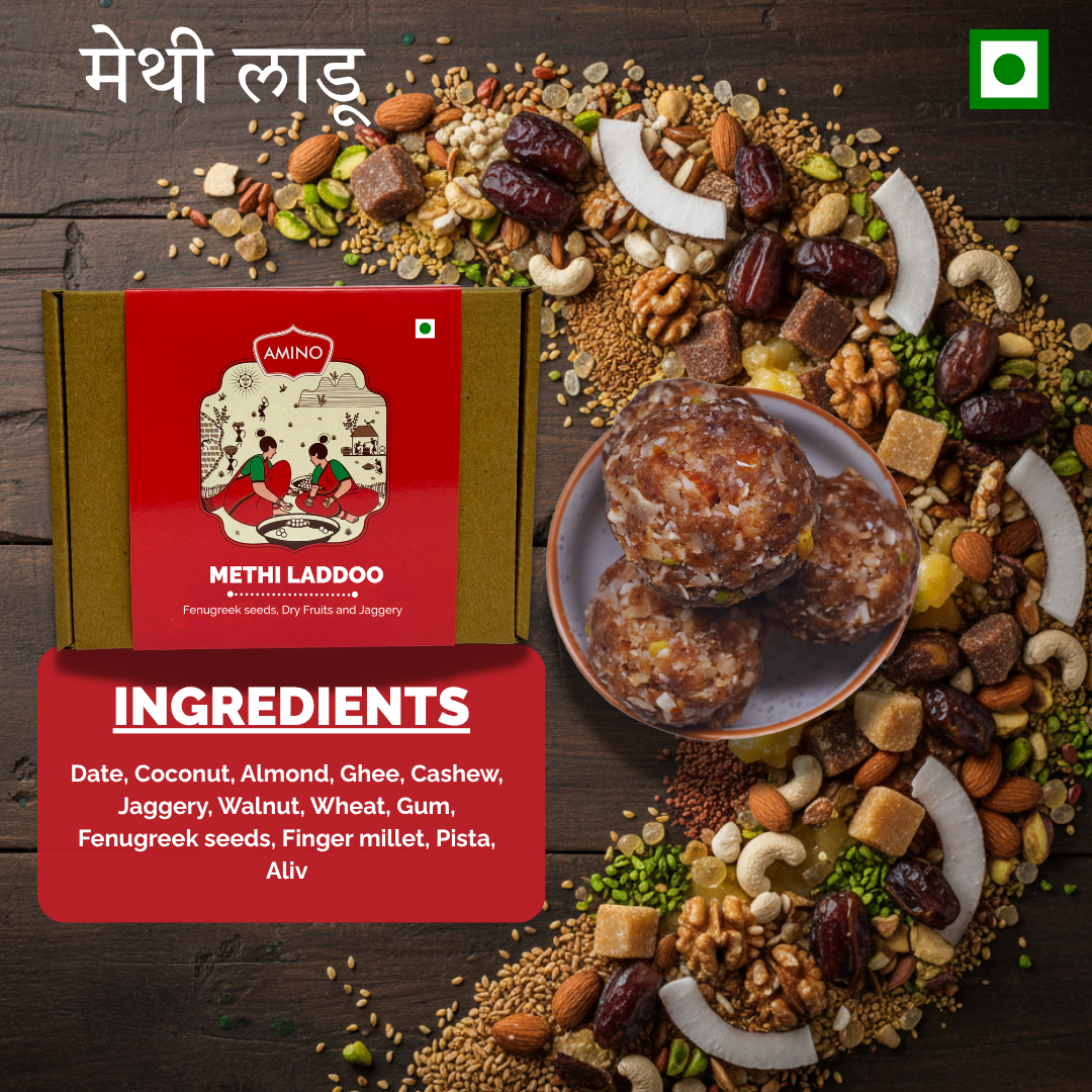 Methi Laddoo -Traditionally Made with Fenugreek seeds, Dry Fruits and Jaggery