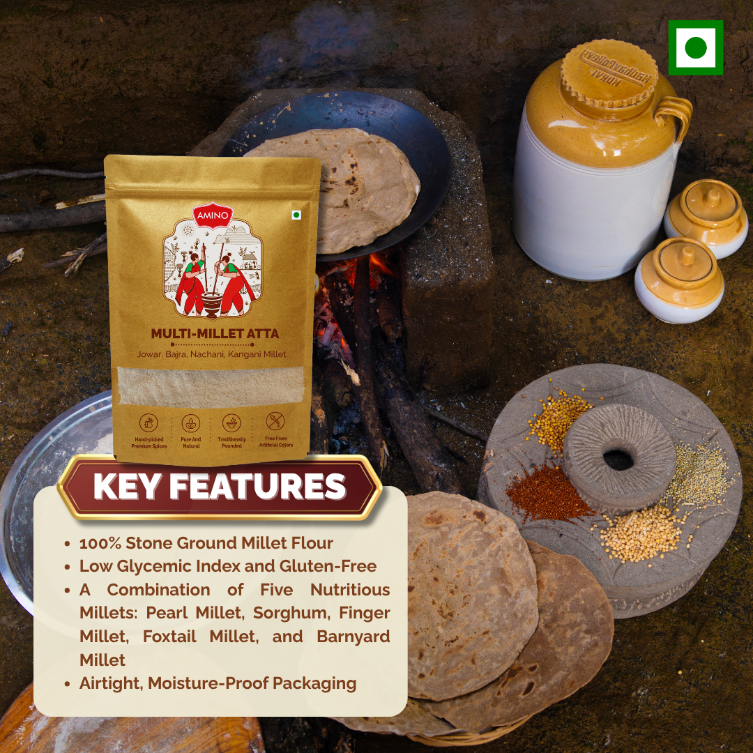 Multi-Millet Atta -Traditionally Made with Jowar, Bajra, Nachani, Kangani Millet