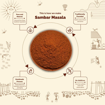 Sambar Masala -Traditionally Pounded Homemade Sambar Masala