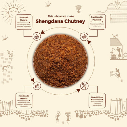 Shengdana Chutney -Traditionally Pounded Homemade Peanut Chutney