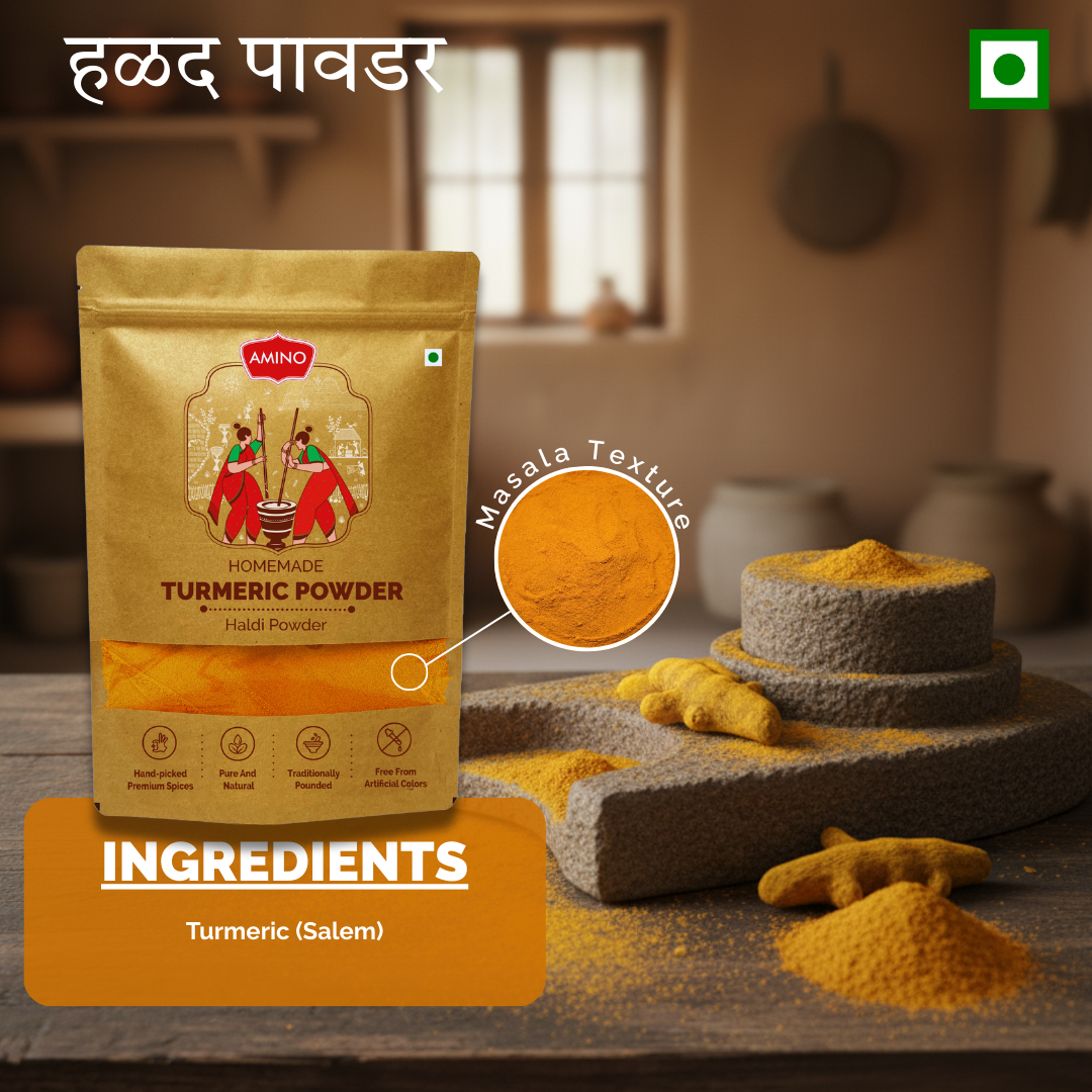 Turmeric Powder -Traditionally Pounded Homemade Haldi Powder