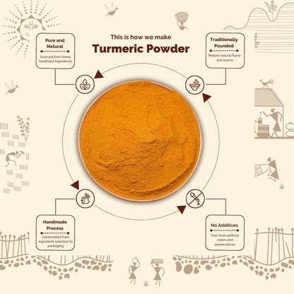 Turmeric Powder -Traditionally Pounded Homemade Haldi Powder