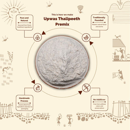 Upwas Thalipeeth Premix Atta -Traditionally Made with Rajgira, Bhagar, Potato & Saindhav