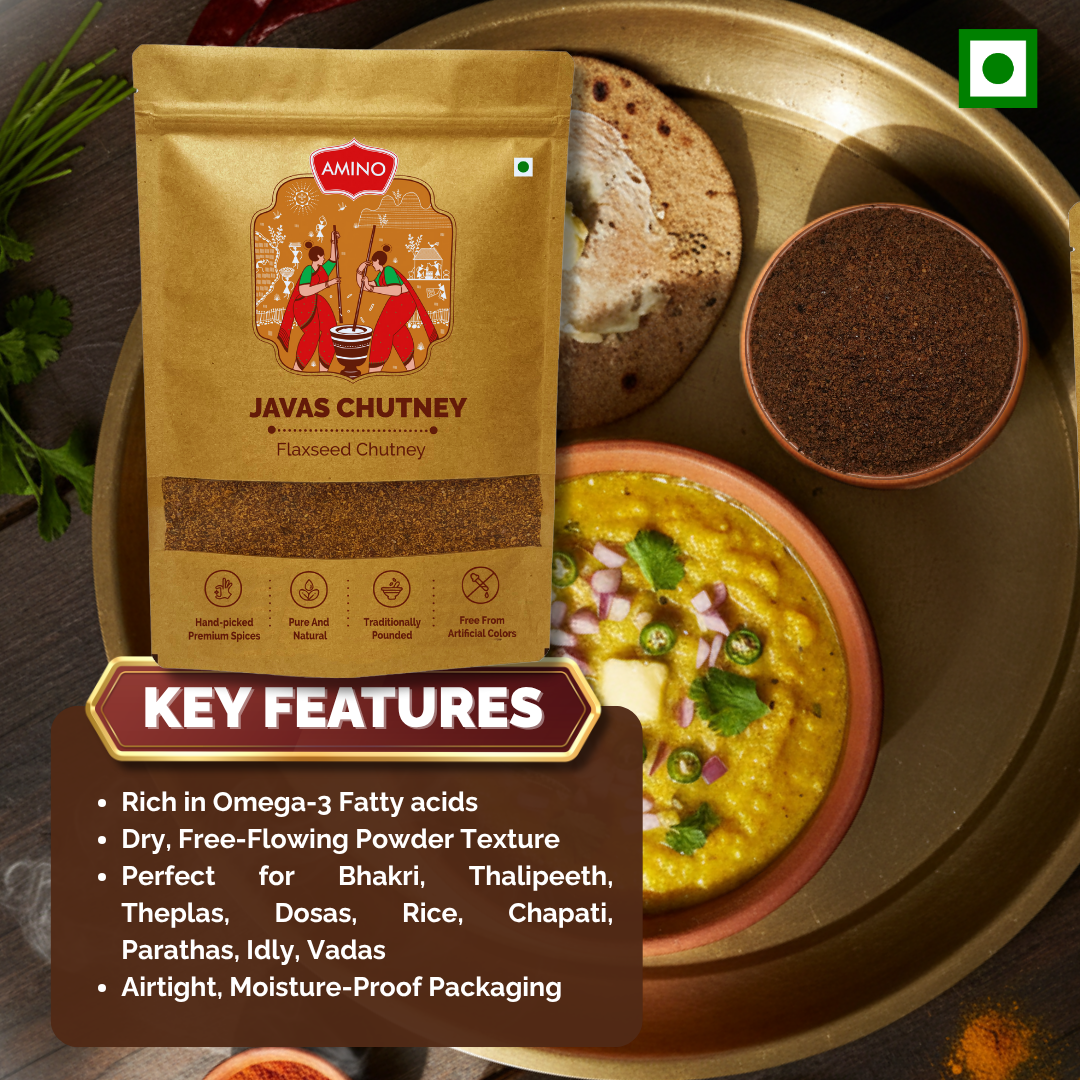 Javas Chutney -Traditionally Pounded Homemade Flax Seed Chutney