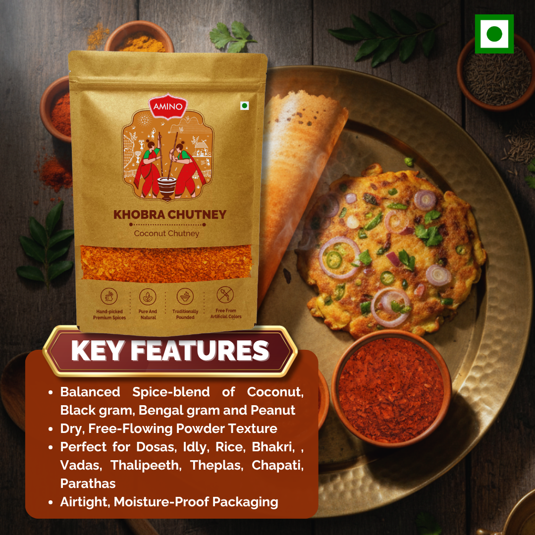 Khobra Chutney -Traditionally Pounded Homemade Coconut Chutney