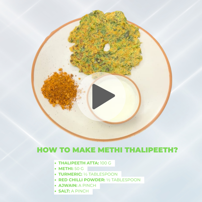 Thalipeeth Premix Atta -Traditionally Made with Jowar, Bajra, Wheat and Gram